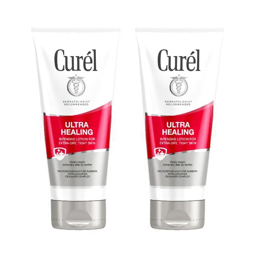 Curel Curél Ultra Healing Body Lotion, Moisturizer for Extra Dry Skin, Body and Hand Lotion with Advanced Ceramide Complex and Hydrating Agents, 6 Ounce (Pack of 2)