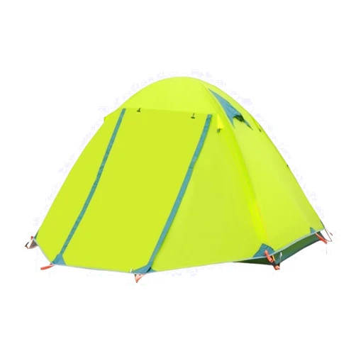 WALYAODM Solid Flytop 2-3Persons 4Seasons Skirt Tent Camping Outdoor Double Layers Aluminum Pole Snow Travel Family Ultralight Tourist Tent(2P Green no Skirt)