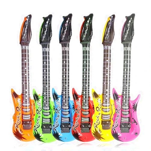 CCINEE 12Pack 35 Inch Novelty Inflatable Rock Star Guitar Toys Assorted Color for Children Party Accessories Favors