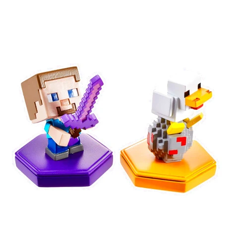 Minecraft Mattel Minecraft Earth Boost Mini Figure 2-Pack, NFC Chip Enabled for Play with Minecraft Earth Augmented Reality Mobile Device Game, Toys for Girls and Boys Age 6 and Up