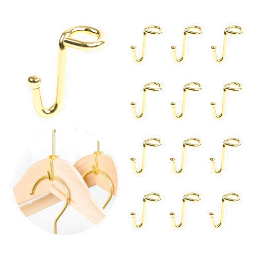 Koobay Metal Clothes Hanger, 36 Pack Connector Hooks Stable Gold Metal Outfit Hangers Extender Clips Organizer Strong Mini Cascading Hanger Hooks