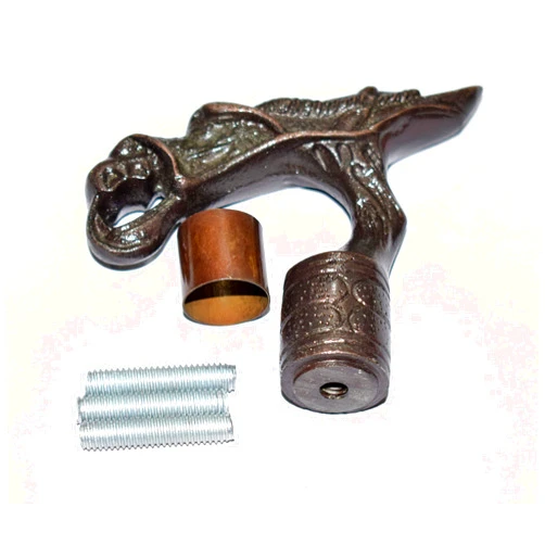 India.nautical.store Antique Nautical Brass Walking Stick Custom Hand Carved Horse Dragon Wood Canes AB