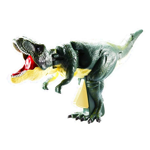 LNATOVI Press Dinosaur Toy - T-Rex TikTok Hot Dinosaur Toy - Tyrannosauru Model Vibrating Head and Tail Moving Dinosaur (Yellow Button)