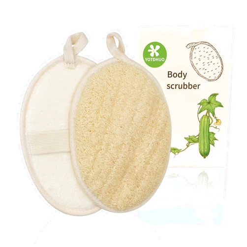 YOTDHUO Natural Loofah Exfoliating Body Scrubber(2Pack),Made from Organic Bath Luffa for Women and Men