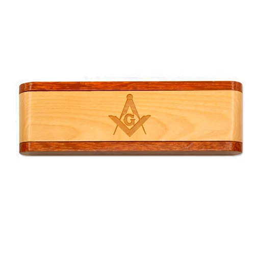 The Masonic Exchange Square & Compass Wooden Masonic Pen and Gift Box Set
