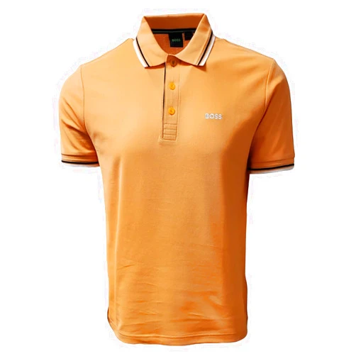 Hugo Boss Men's Polo Double Striped Collar Paddy PRO 50249000 (Small, Open Orange 842 (2024 Logo))