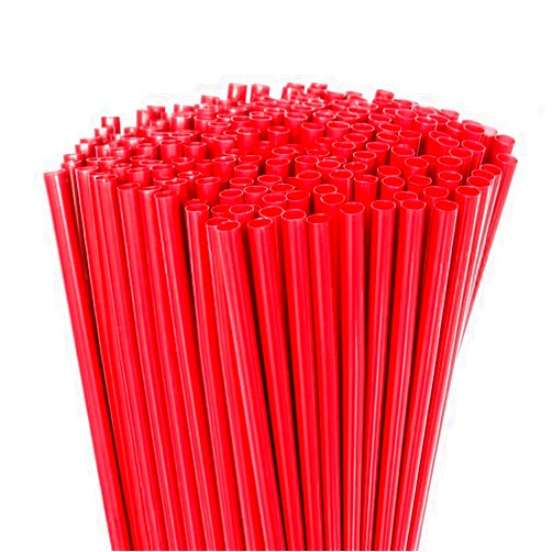 FAONIE 10 Inch Drinking Straws (10 Inch X 0.28 Inch) (250, Red)