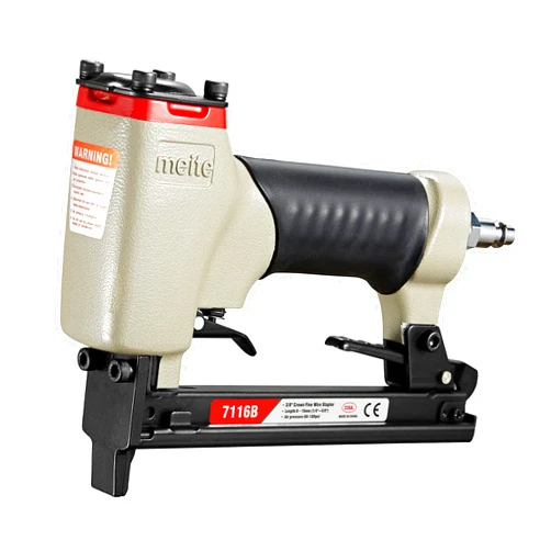 meite 7116B Upholstery Stapler 22 Gauge 3/8-Inch Crown or C Crown 1/4-Inch to 5/8-Inch Length Pneumatic Fine Wire Stapler