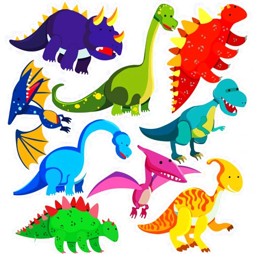 DEKOSH Dinosaur Wall Decals for Nursery Decor | Jurassic World T-rex Colorful Peel & Stick Prehistoric Kids Wall Stickers for Baby bedroom, Playroom Murals