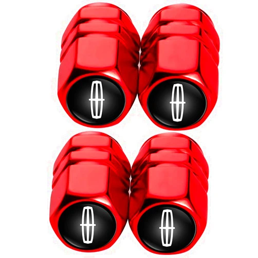 Daoquan Metal Auto Car Tire Valve Stem Caps Compatible with Lincoln MKS MKT MKX Navigator 2017-2019 Continental MKC MKZ All Models Wheel Cap, Air Valve Caps Styling Decoration Accessories 4pcs