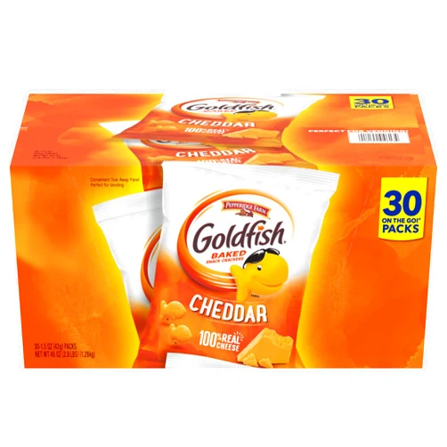 Goldfish Pepperidge Farm Goldfish Cheddar Crackers, 1.5 oz. Snack Packs, 30 Count
