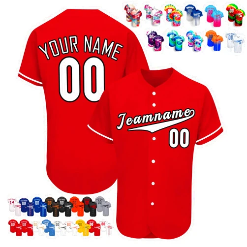 Amlion Custom Baseball Jersey Personalized Men Button Down Baseball Shirts Sports Fan Uniform Printed Name Numbers for Women Youth