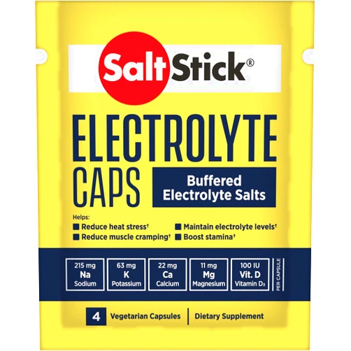 SaltStick Electrolyte Capsules - Salt Pills and Electrolytes for Running, Hydration, Leg Cramps Relief, Sports Recovery - Salt, Magnesium, Potassium, Vitamin D3-24 Packets, 4 Capsules per Packet