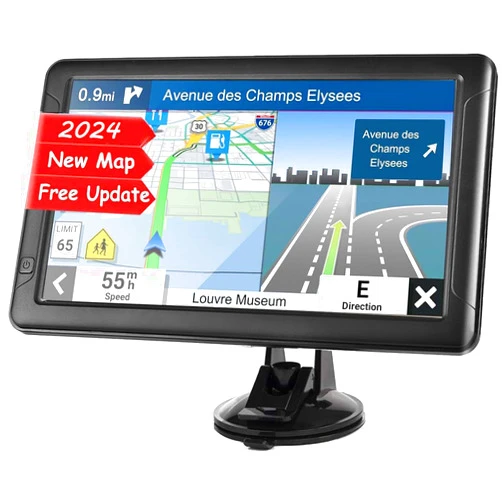 MRSXWPY GPS Navigation for Car Truck - Navigation System 9 Inchs Touchscreen Navigator with 2024 US/CA/MX Maps, Free Lifetime Map Updates, Voice Broadcast, Speed Camera Warning, Vehicle