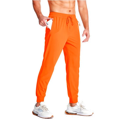 MAGCOMSEN Hiking Pants for Men Lightweight Athletic Pants Quick Dry with Zipper Pockets Running Track Workout Pants