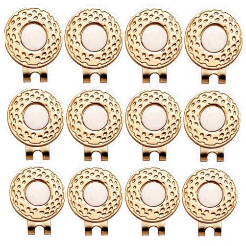 GHHJX Magnetic Golf Hat Clip Golf Ball Aiming Marker Professional Golf Training Aids Accessories 12 Pieces (Ball Marker Not Included)