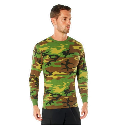 Rothco Mens Long Sleeve Color Camo T-Shirt