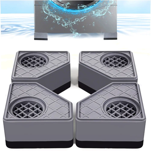 CUISIBOT 4Pcs Anti Vibration Pads for Washing Machine, Stops Washer Dryer Moving, Prevents Noise, Vibration Transfer, Antivibration Stabilizer Support Feet (Increase1.8in)