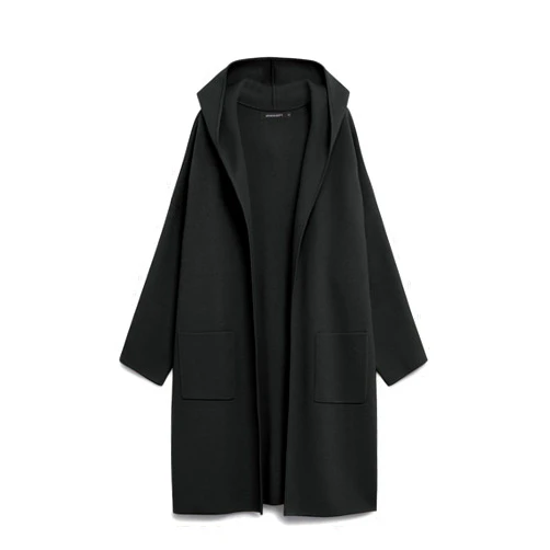 MEROKEETY Long Hooded Cardigan Sweaters for Women Oversized Open Front Coatigan Lady Jacket Coat Pockets