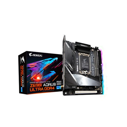 GIGABYTE Z690I AORUS Ultra DDR4 (LGA 1700/ Intel Z690/ Mini-ITX/ DDR4/ Dual M.2/ PCIe 5.0/ USB 3.2 Gen2X2 Type-C/WiFi 6/ Intel 2.5 GbE LAN/Gaming Motherboard)