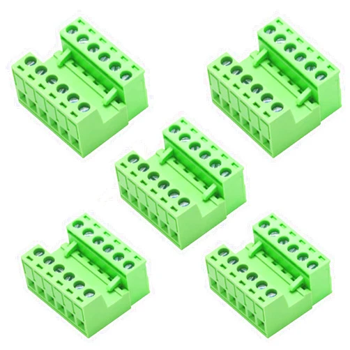 Jienk 5Set 6-Pin 300V 8A KF2EDGK 3.5mm Pitch Screw Terminal Block Pluggable Connector for 28-16AWG