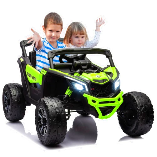Bopilon 2 Seater 24V Ride on Toys for Big Kids, Licensed BRP Ride on Car with Remote Control, Power Wheel with Remote Control Electric Car for Kids to Drive, Headlight/Music/4 Shock Absorbers (Green)