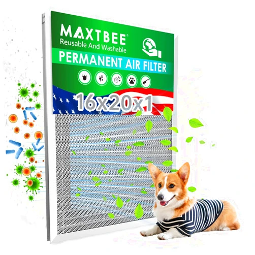 MAXTBEE 16x20x1 Air Filter Electrostatic Filter Reusable Washable HVAC AC Furnace Filter,MERV 8,Lasts a Lifetime, Healthier Home or Office(Actual Size:15.5x19.75x0.8 Inch)