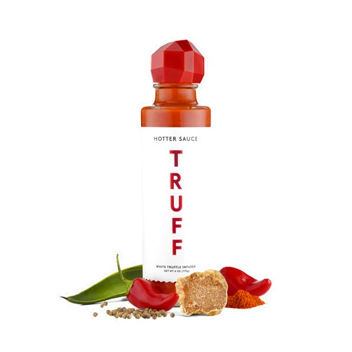 TRUFF White Hotter Sauce - Gourmet Hot Sauce with White Truffle, Jalapeño, Red Chili Peppers with More Heat, Organic Agave Nectar, Hotter Flavor Experience in a Bottle, 6 oz. White Hotter 6 Ounce (Pack of 1)