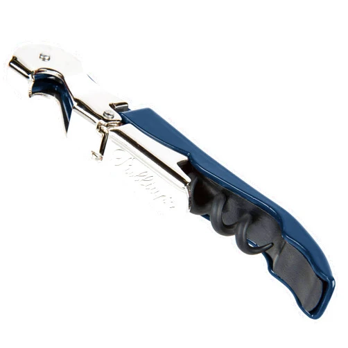 Pulltap's Double-Hinged Waiters Corkscrew, Wine Opener and Foil Cutter, Beer Bottle Opener, Navy