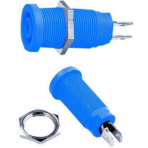 Stäubli 9410088823 Staeubli XEB-1R Safety Laboratory Socket Fitting Vertical Pin Diameter 4 mm Blue Pack of 1