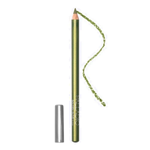 Palladio Wooden Eyeliner Pencil, Thin Pencil Shape, Easy Application, Firm yet Smooth Formula, Perfectly Outlined Eyes, Contour and Line, Long Lasting, Rich Pigment, Golden Olive