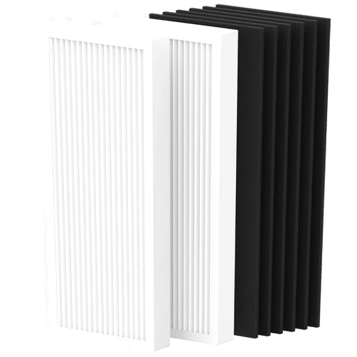 CFKREYA 990051000 True HEPA Replacement Filter Compatible with Hamilton Beach TrueAir Air Purifier 04383 04384 04385 04386, 2 True HEPA Filter & 6 Carbon Filters