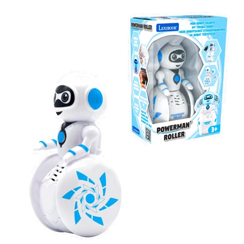 LEXiBOOK, Powerman® Roller, My Tumble Robot, Light and Sound Effects, Built-in Gyroscope, ROB01