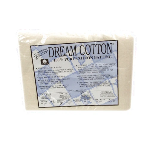 Quilters Dream Quilter's Dream Natural Cotton Deluxe Batting (60in x 60in) Throw