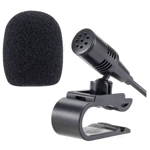 MICMXMO 3.5mm Car Microphone, Mic for Car Vehicle Head Unit GPS DVD Enabled Stereo Audio Radio Assembly Mic with 3m Cable, Plug and Play