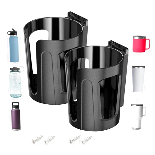 LITTLEMOLE 2PCS Large Cup Holder, Universal Drink Holder for Almost Any Size Bottle, Mug or Can