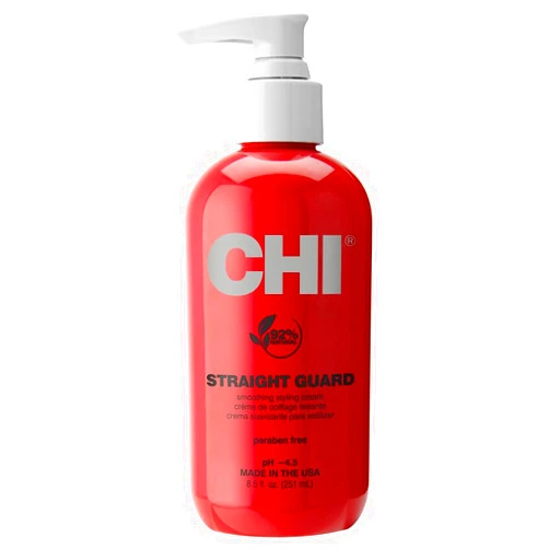 CHI Straight Guard Smoothing Styling Cream, Eliminates Frizz For Sleek & Shiny Hair, Maximum Control, 8.5 Oz
