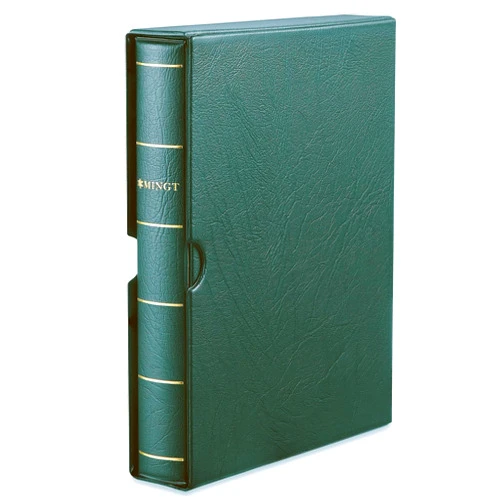 MUDOR 4 Ring Classic Binder,Empty Binder Albums Stockbook for Stamps, Documents, Coins, Bank Notes Classic Binder,Green