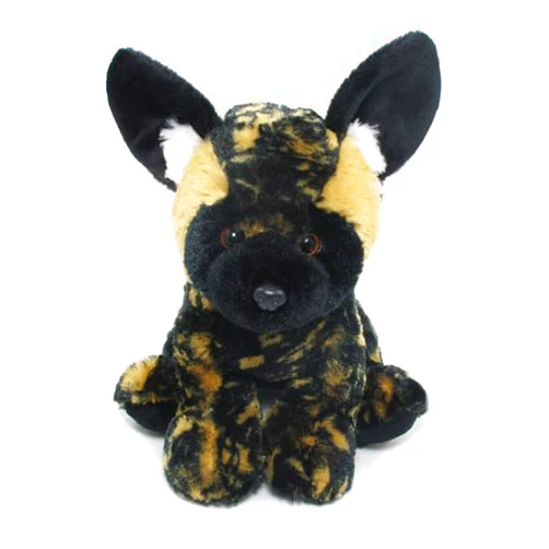 WISHPETS – African Wild Dog Plush Stuffed Animal – 10 Inch Soft Plushie Toy – Cuddly Educational Gift for Kids Toddlers