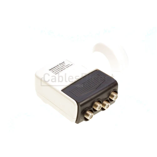 Cables Direct Online FTA Universal Ku Band LNB, Quad, 0.3dB Satellite Dish LNBF, Linear, Polarized (0.3 dB, Quad)