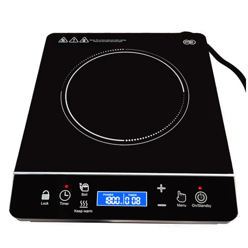 OMEO Portable Induction Cooktop Hot Plate Countertop Burner 1800 Watts Induction Burner with LCD Sensor Touch, LED Display, 10 Temperature Levels, Child Safety Lock, Auto Shutoff Function