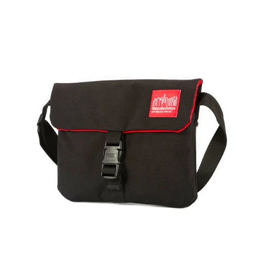 Manhattan Portage Jones Shoulder Bag (water resistant, men, women, thin, flap, buckle closure, shoulder strap)