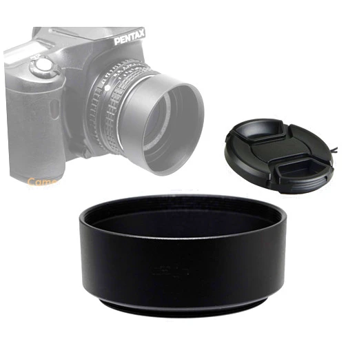 Fotasy Metal 55mm Lens Hood, 55 mm Hood Shade, Compatible with Standard Prime Lense with 55mm Filter Thread Diameter, Screw-in, with 58mm Lens Cap