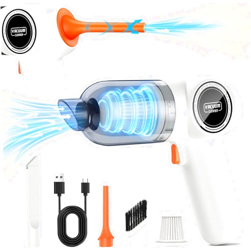 HDSLJ-US Handheld Car Vacuum Cleaner Cordless, 18000PA Mini Vacuum Cleaner High Power with Strong Suction, Dust Buster & Air Blower, Portable Hand Held Vacuum Cleaners for Home Car, Rechargeable, White