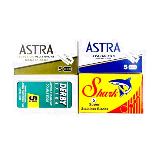 Razor Blades Club Astra-Derby-Shark Double Edge Razor Blades Sampler, 20 Blades