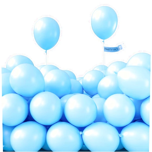 PartyWoo Light Blue Balloons, 50 pcs 5 Inch Matte Blue Balloons, Blue Balloons for Balloon Garland or Balloon Arch as Party Decorations, Birthday Decorations, Boy Baby Shower Decorations, Blue-Y4