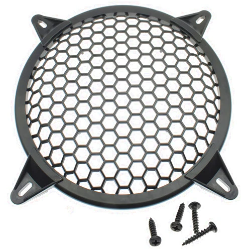 FDXGYH 2 Pack 10 Inch Speaker Grill Subwoofer Grill Waffle Grill Guard Protector Cover with Mounting Screws for Home Audio,Black