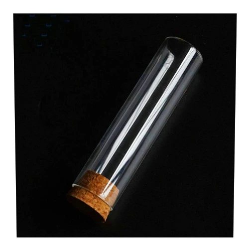 Pangyoo PYouo-Big Test Tubes, 4pcs/lot Transparent Glass Flat Bottom Test Tubes, 30x200mm, with Cork Stopper, for Laboratory Glassware