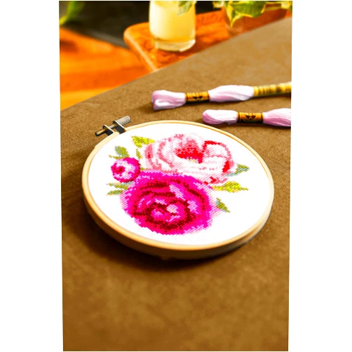 DMC Pink Peonies - Medium Kit