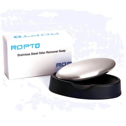 ROPTO Stainless Steel Soap Hand Odor Remover Bar Eliminating Smells Like Onion Garlic Scents from Hands and Skin Kitchen Gadgets